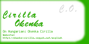 cirilla okenka business card